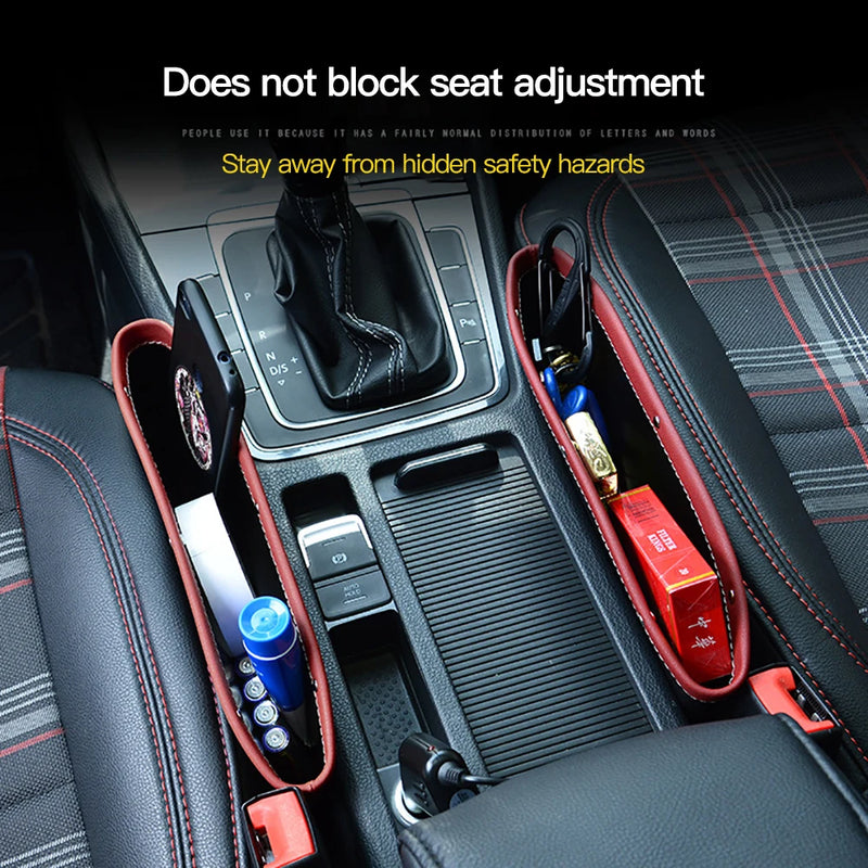 organisateur de voiture multifonctionnel avec porte-gobelet et rangement