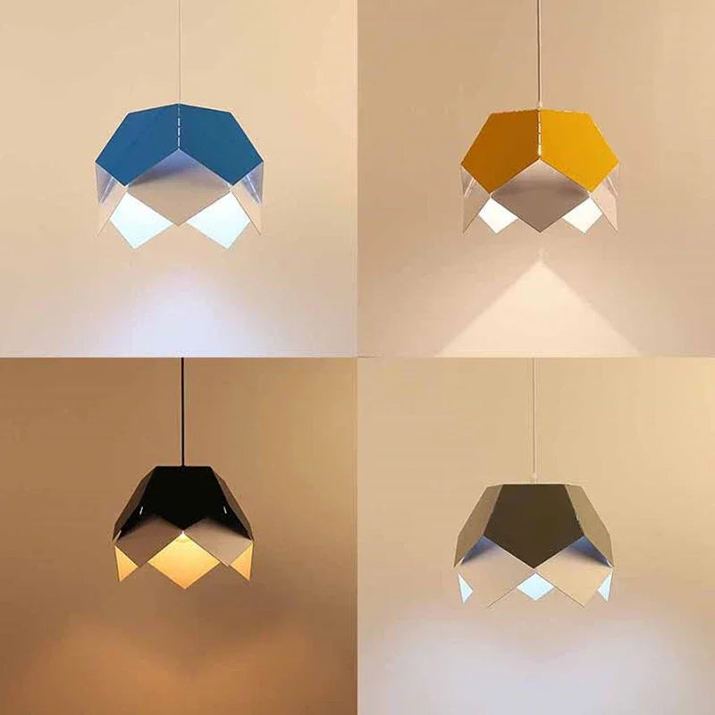suspension géométrique en fer style nordique pour décoration intérieure
