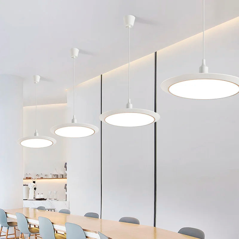 lustre led minimaliste ultra-mince circulaire trois-preuve