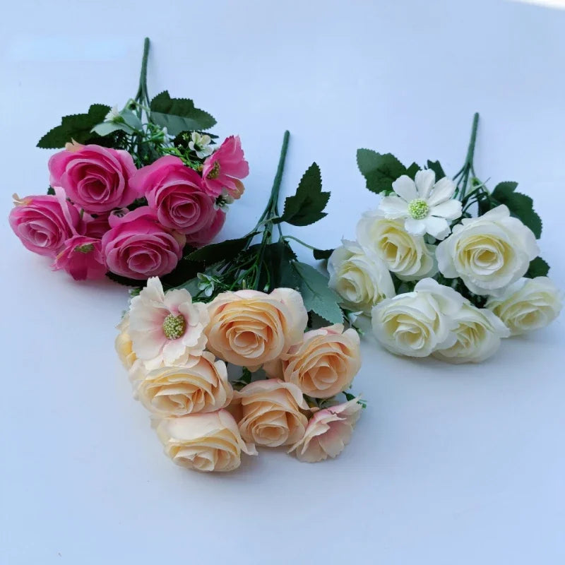 bouquets de roses artificielles pour mariage décoration romantique