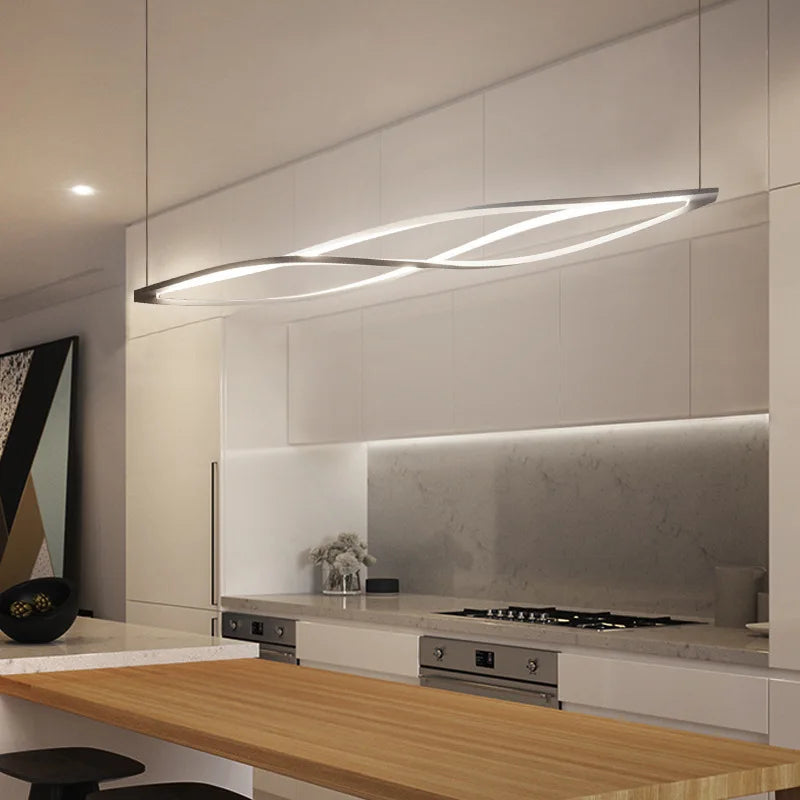 suspension led minimaliste en aluminium pour éclairage maison