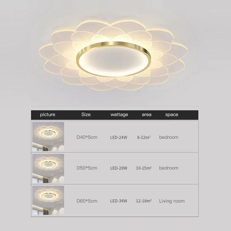 lustre moderne design floral pour décoration intérieure lumineuse