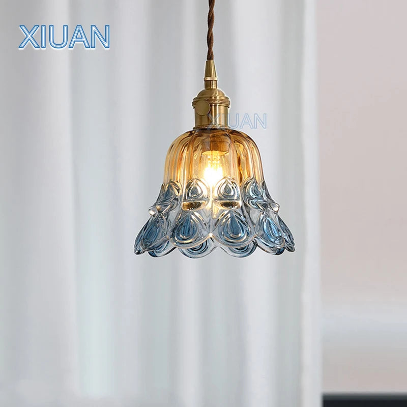 suspension en verre appliques chevet lumière suspendue