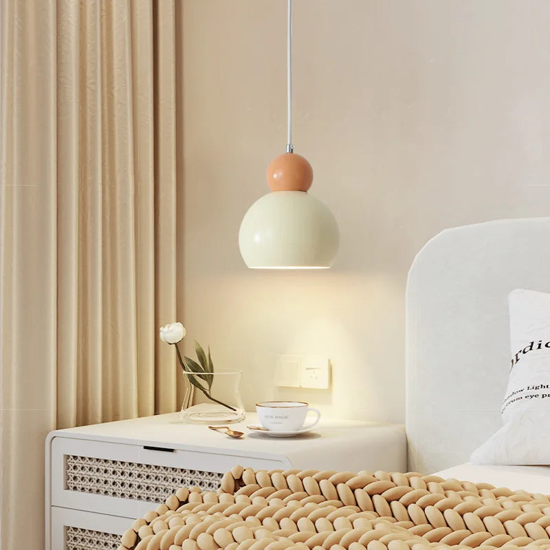 Nordique LED Suspension Plafonnier Crème Vent Gourde Lampe Pour Salon Chambre Étude Salle À Manger Décoration De La Maison Luminaires