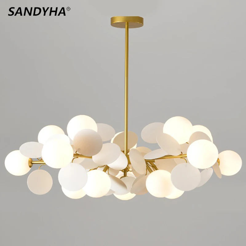 sandyha lustre moderne en verre coloré design créatif pour hôtel