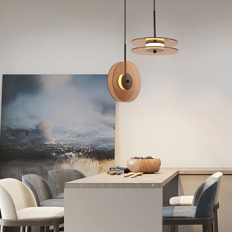 Suspension LED nordiques en verre créatif