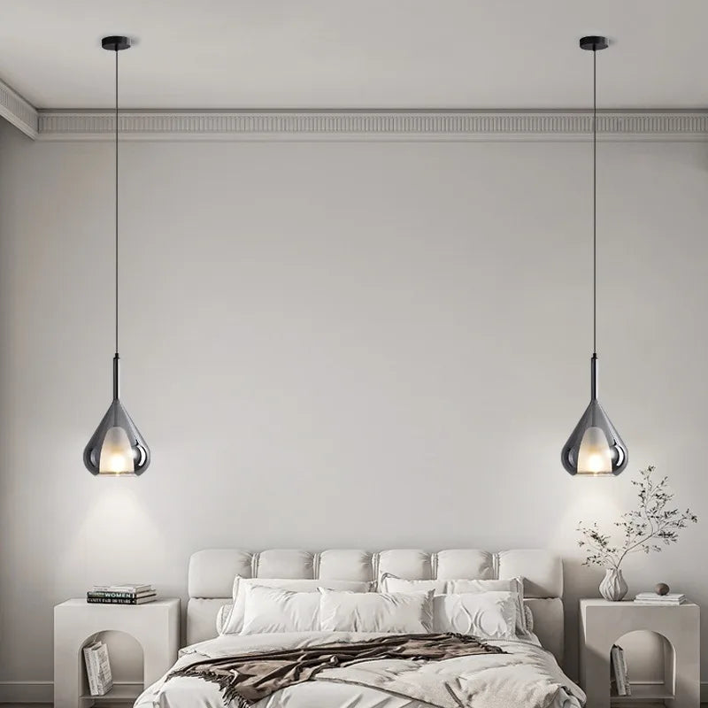 lustre design italien moderne minimaliste en verre