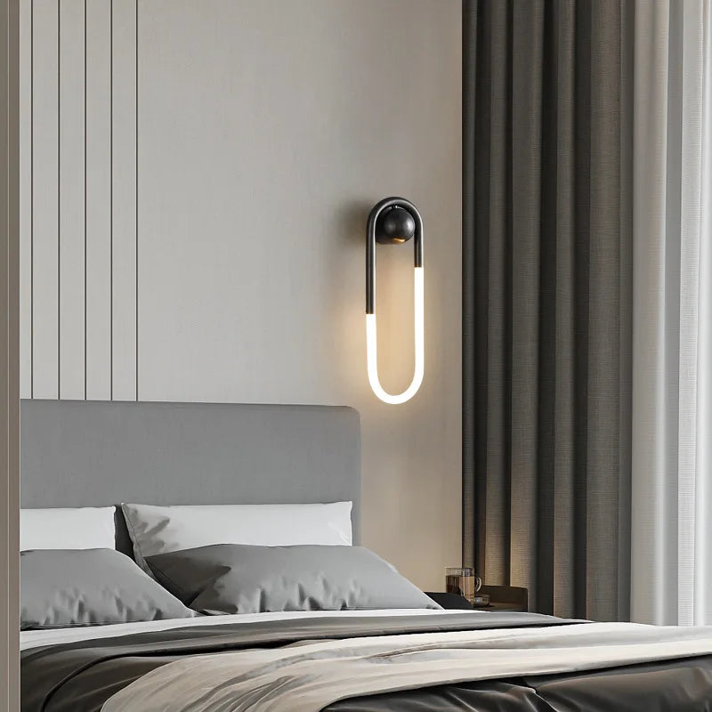applique murale led moderne forme ellipse pour décoration intérieure