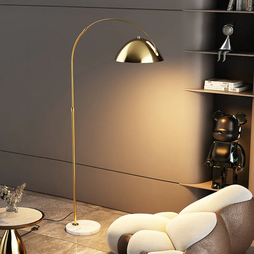lampadaire led minimaliste en marbre et métal