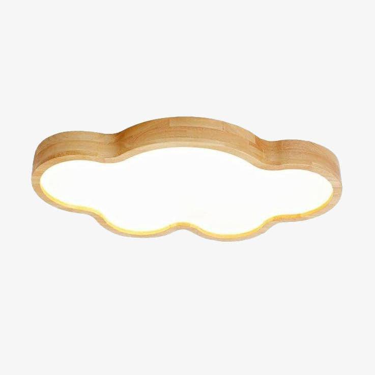 Plafonnier moderne à LED style nuage en bois