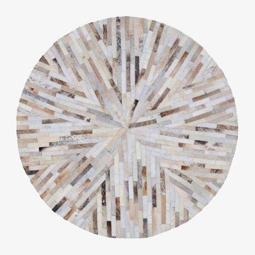 Tapis moderne rond aux formes géométriques Skin