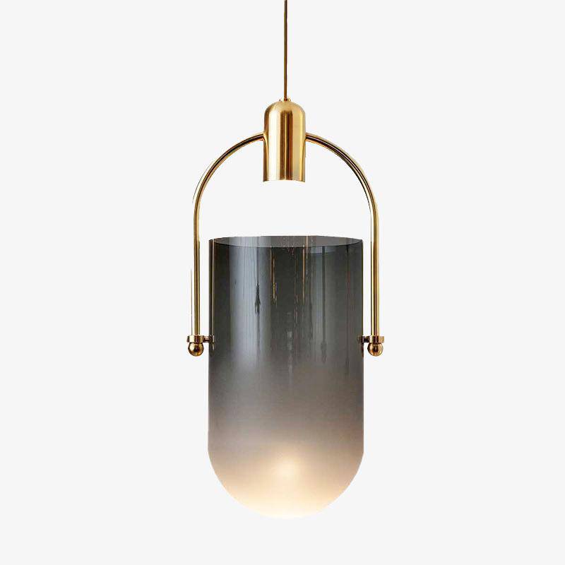 Suspension design à LED avec abat-jour arrondi en verre Shadow
