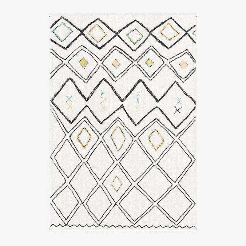 Tapis rectangle aux formes géométriques style Piquio G