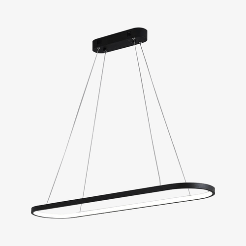 Lustre LED design suspendu en arrondi aluminium