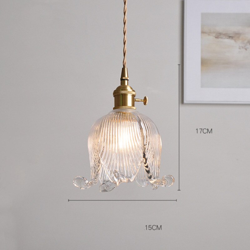 Suspension vintage LED avec abat-jour en verre Finnian