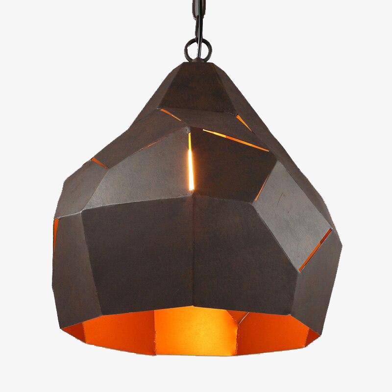 Suspension en métal marron rétro industrielle 40cm