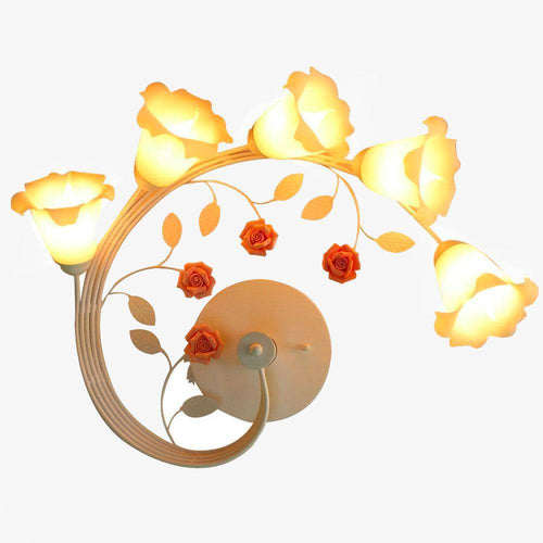 Applique murale LED en verre à fleurs Garden