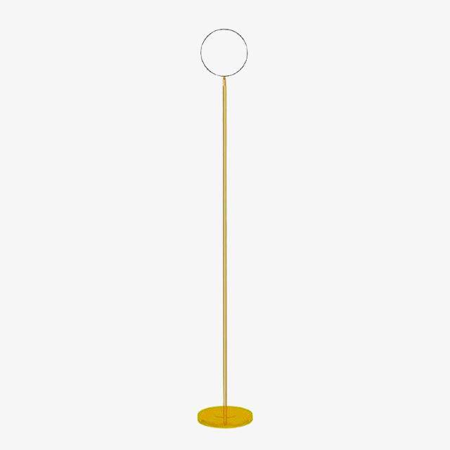 Lampadaire design LED fin doré