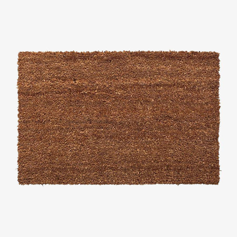 Paillasson rectangle en fibres naturelles marrons Mat