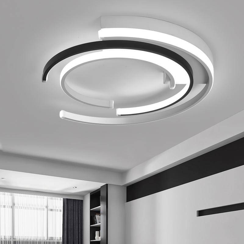 Plafonnier LED moderne en arc de cercles