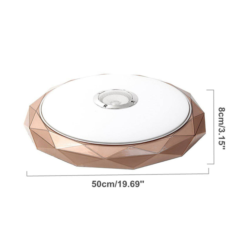Plafonnier LED rond géométrique rose gold dimmable