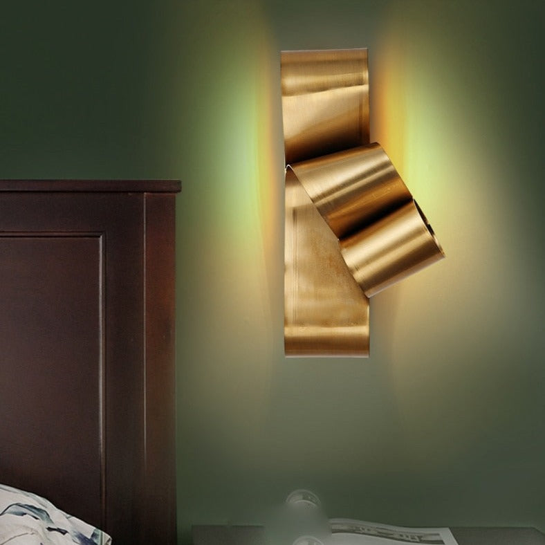 Applique murale design LED doré en forme de noeud Bowie