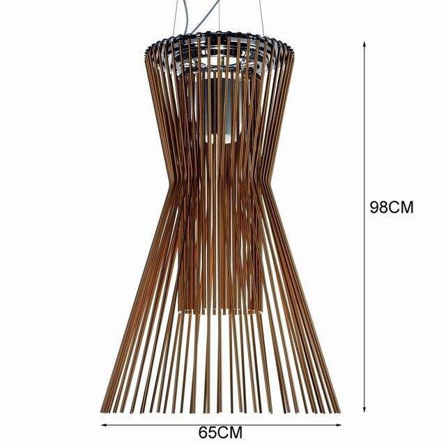 Suspension design LED en cage métal style industriel