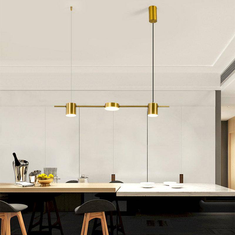 Lustre design à LED allongé en métal style Luxury Hang