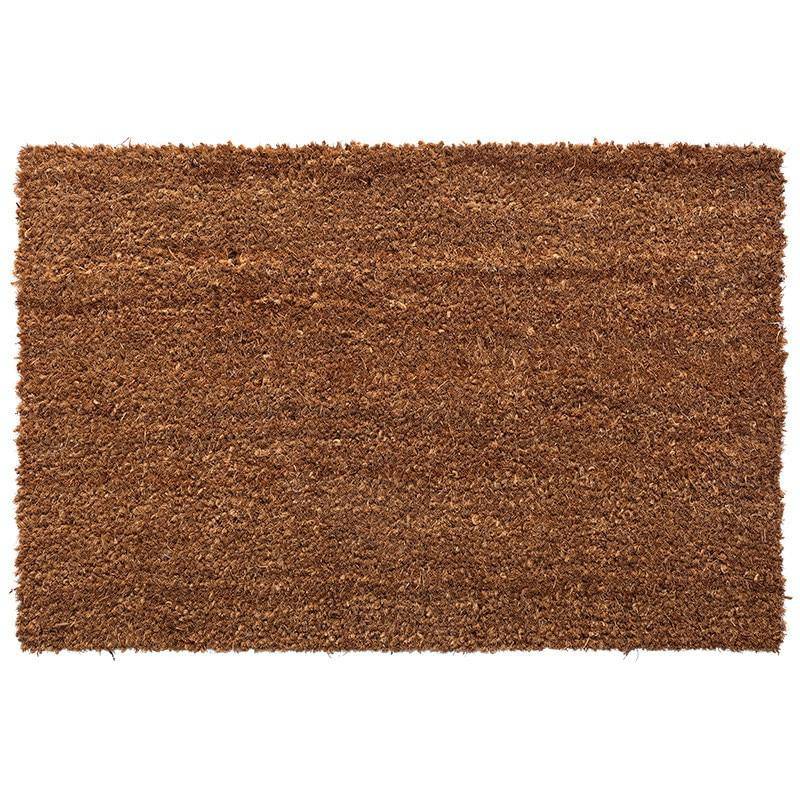 Paillasson rectangle en fibres naturelles marrons Mat