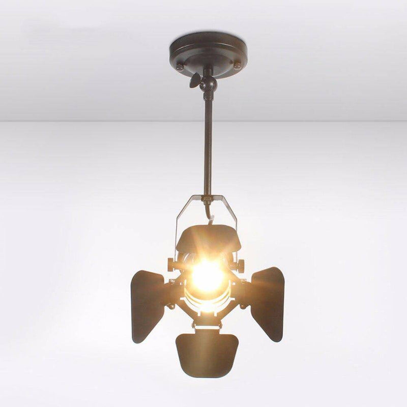 Spot moderne à LED cylindre en métal noir style Caméra