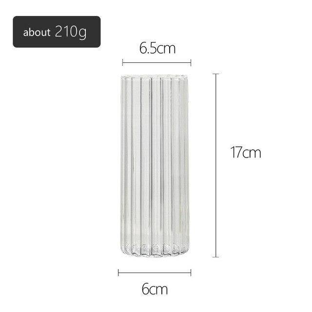 Vase moderne transparent style striped Glass