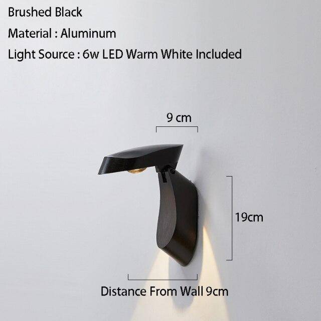 Applique murale design à LED avec abat-jour en métal géométrique Loft