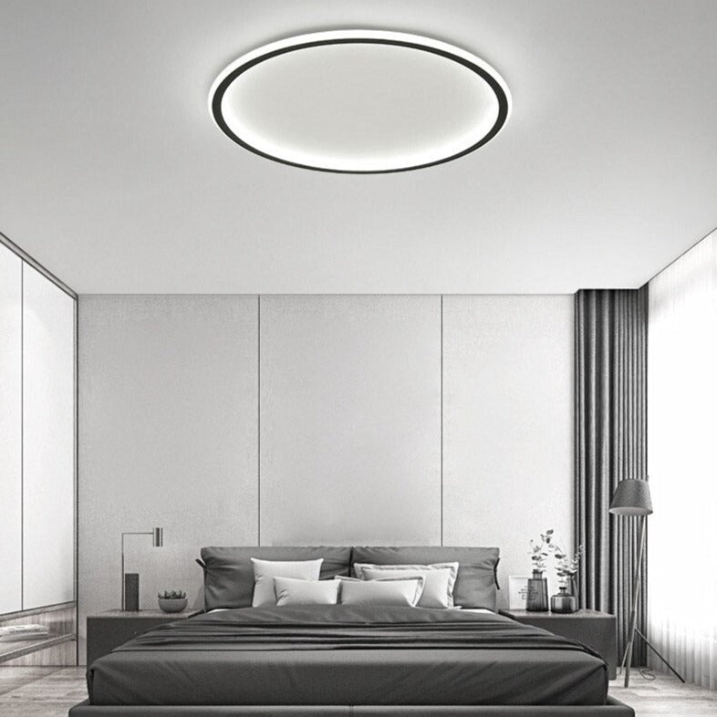 Plafonnier moderne LED en forme d'anneau métallique Marisol
