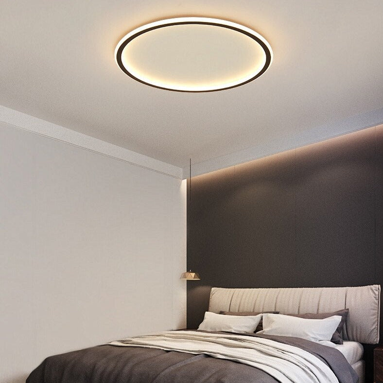 Plafonnier moderne LED en forme d'anneau métallique Marisol