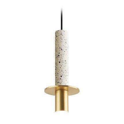Suspension design à LED en ciment terrazzo style Luxury