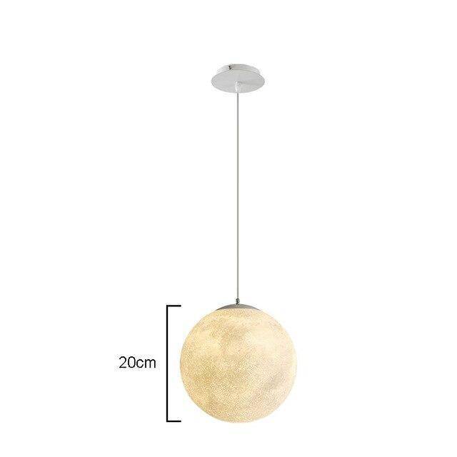 Suspension design LED en boule style Moon