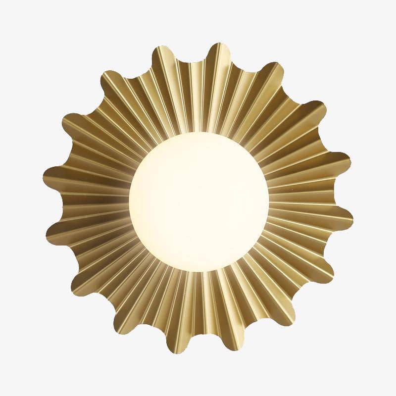 Applique murale design LED dorée style Creative Sun