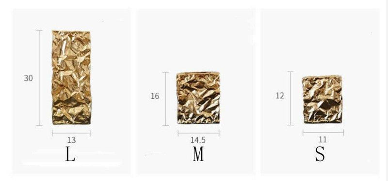 Vase design en céramique effet papier froissé Creative