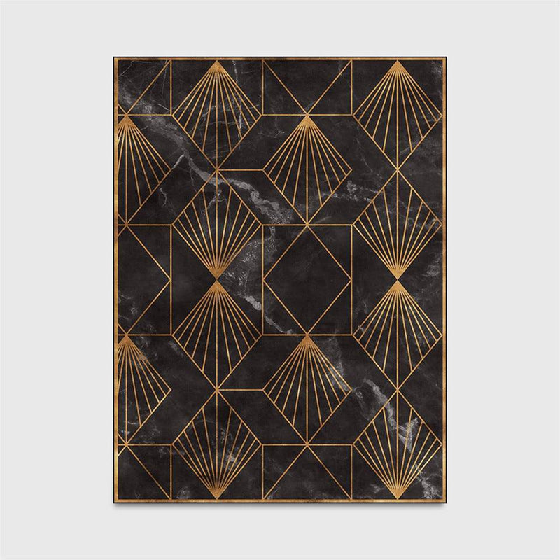 Tapis rectangle vintage aux formes géométriques Luxury Floor B