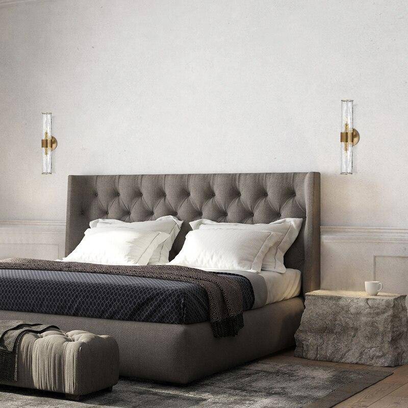 Applique murale moderne LED avec abat-jour cylindrique en verre