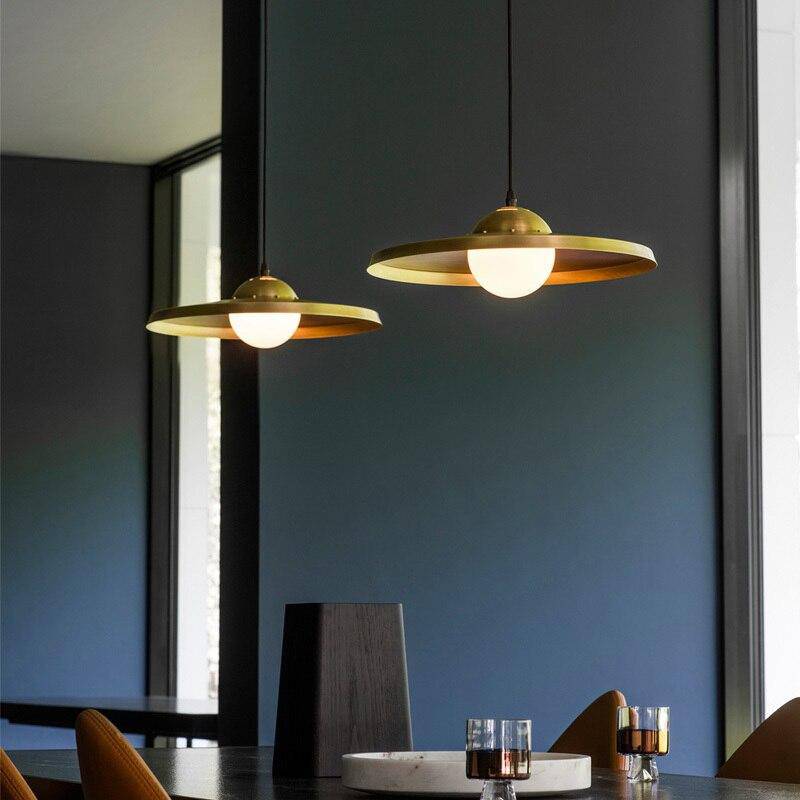 Suspension design LED avec chapeau cuivre Luxury