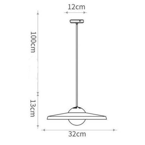 Suspension design LED avec chapeau cuivre Luxury