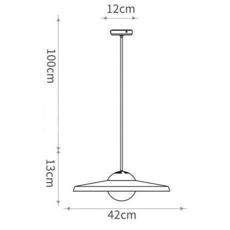 Suspension design LED avec chapeau cuivre Luxury