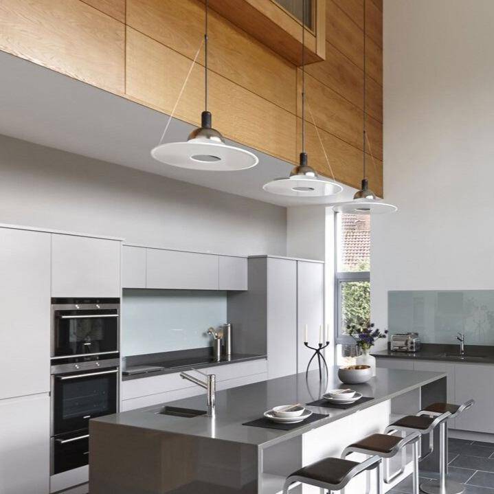 Suspension design LED avec disque en métal Nordic