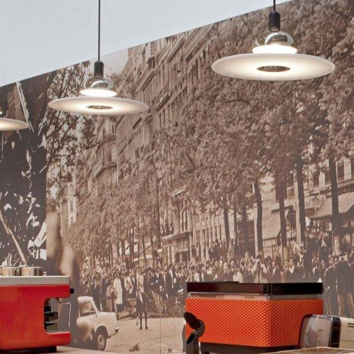 Suspension design LED avec disque en métal Nordic