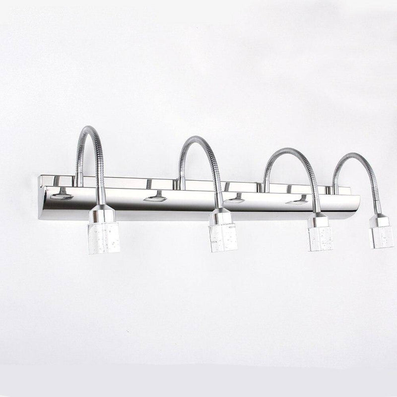 Applique murale LED pour miroir et salle de bain avec lampe dirigeable en verre