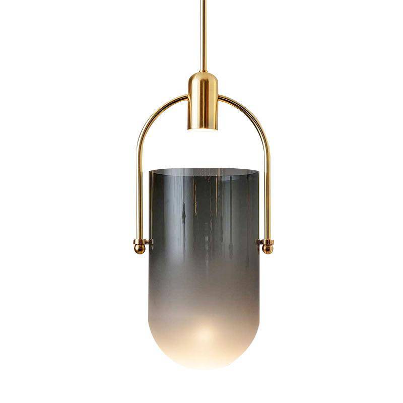 Suspension design à LED avec abat-jour arrondi en verre Shadow