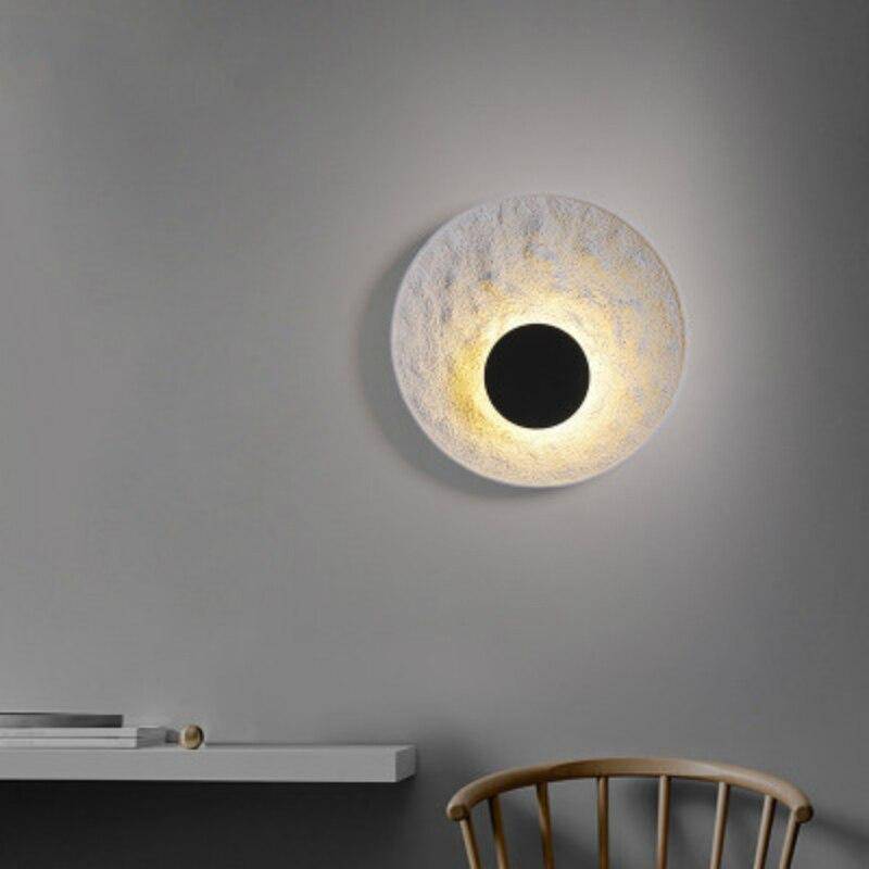 Applique murale design LED disque blanc minimaliste
