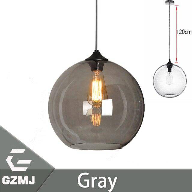 Suspension boule en verre moderne Clear
