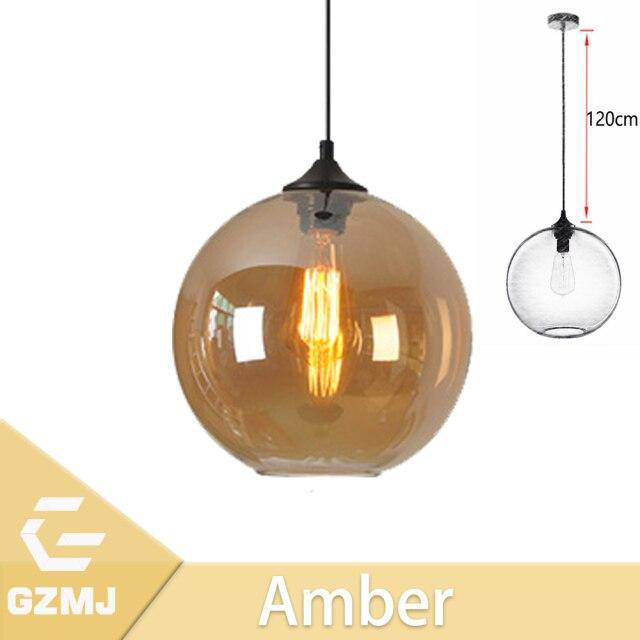 Suspension boule en verre moderne Clear